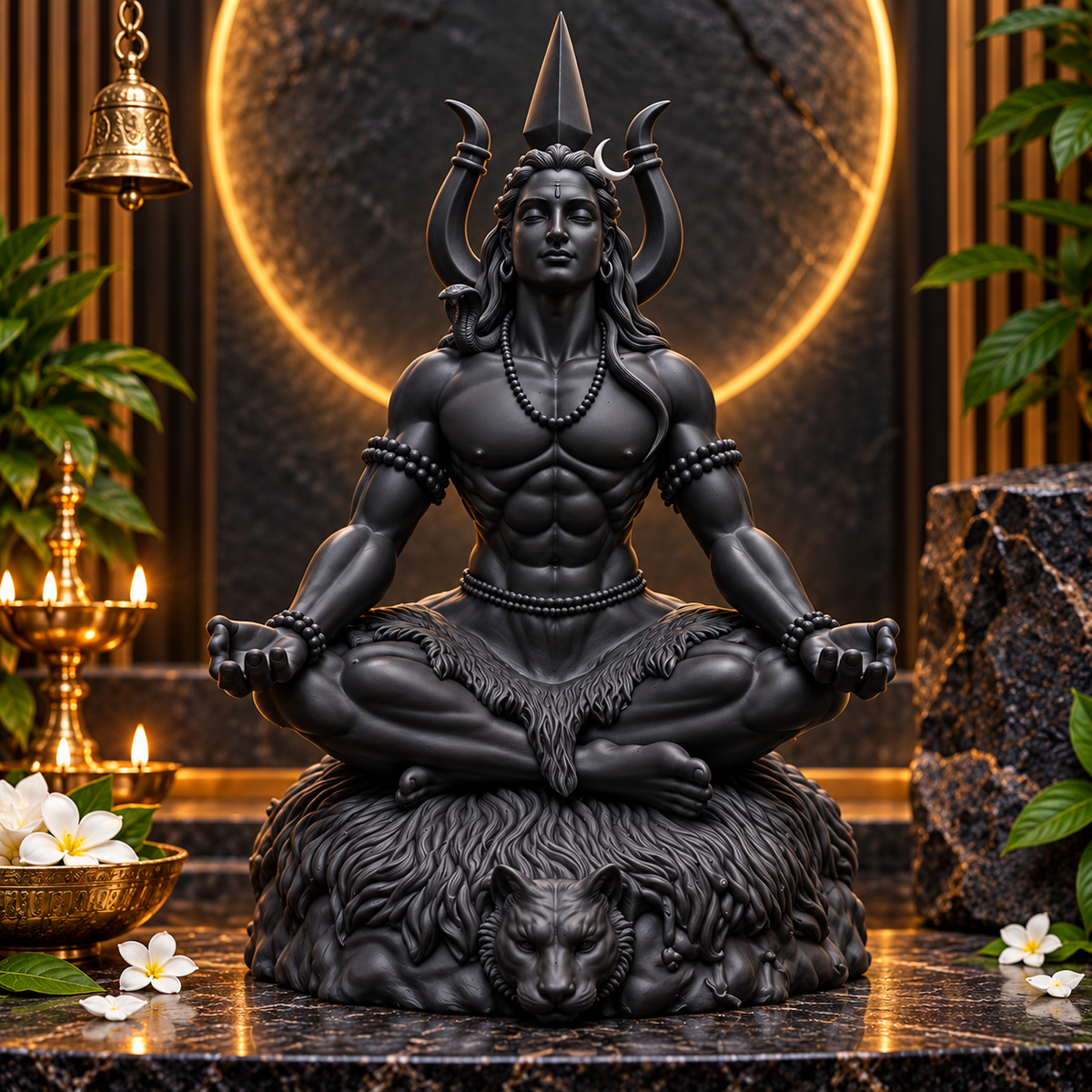 Meditating Shiva Idol