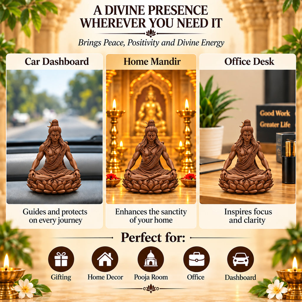 Meditating Mahadev Statue