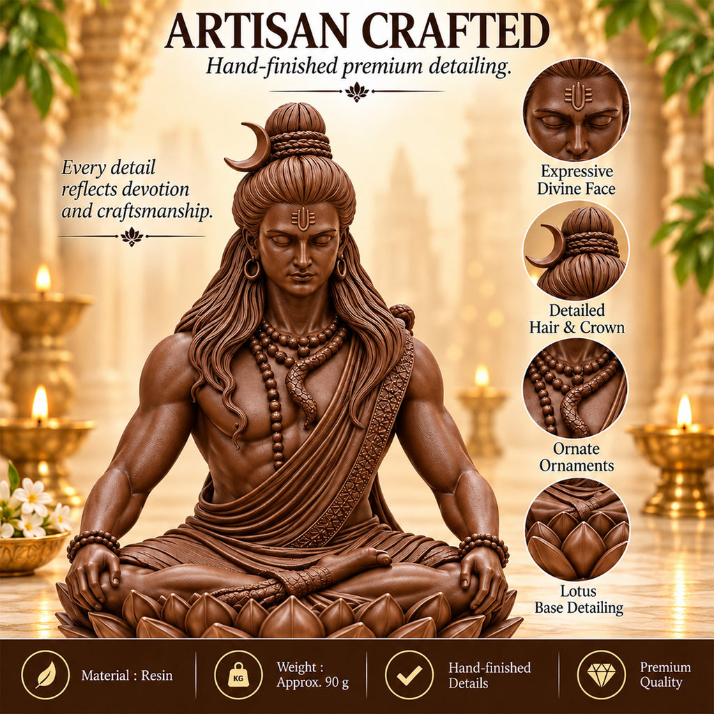 Meditating Mahadev Statue