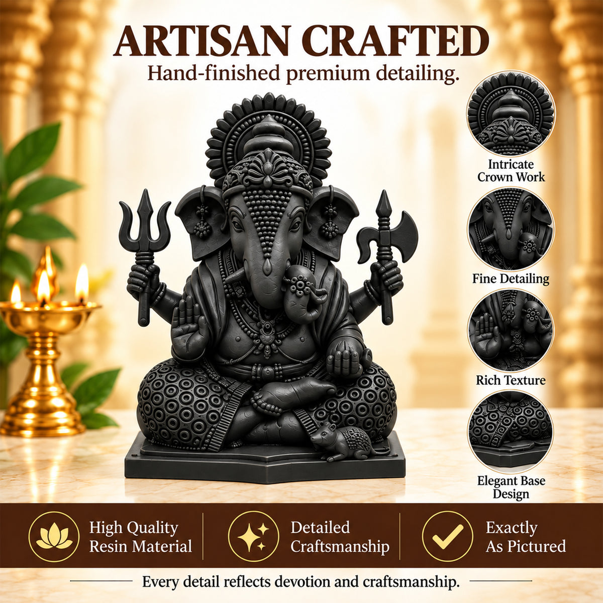Meditating Ganesh Idol