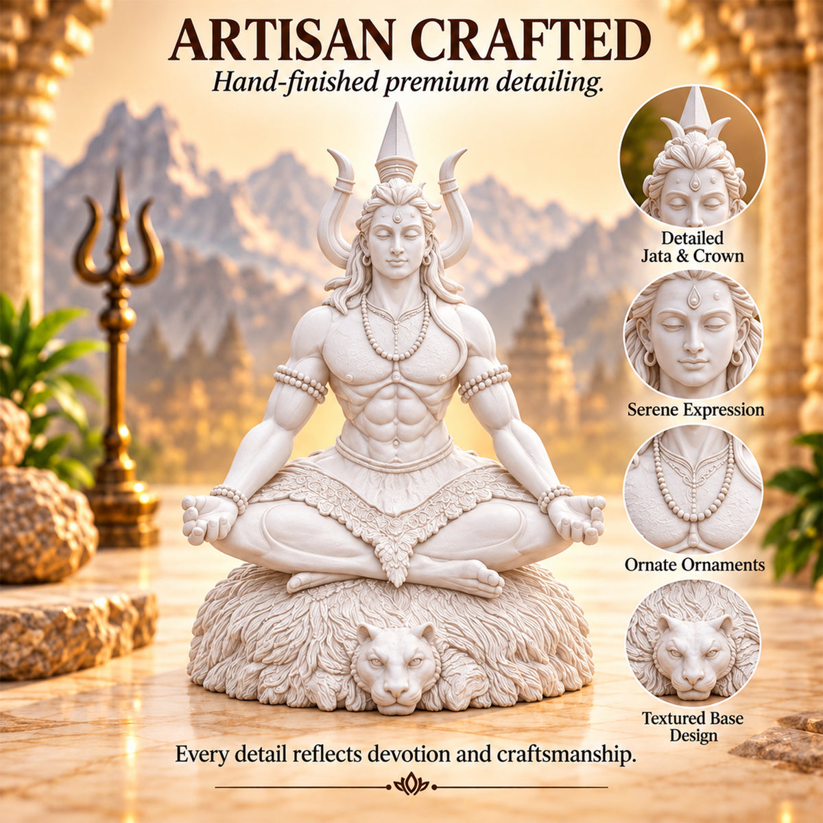 Meditating Shiva Idol