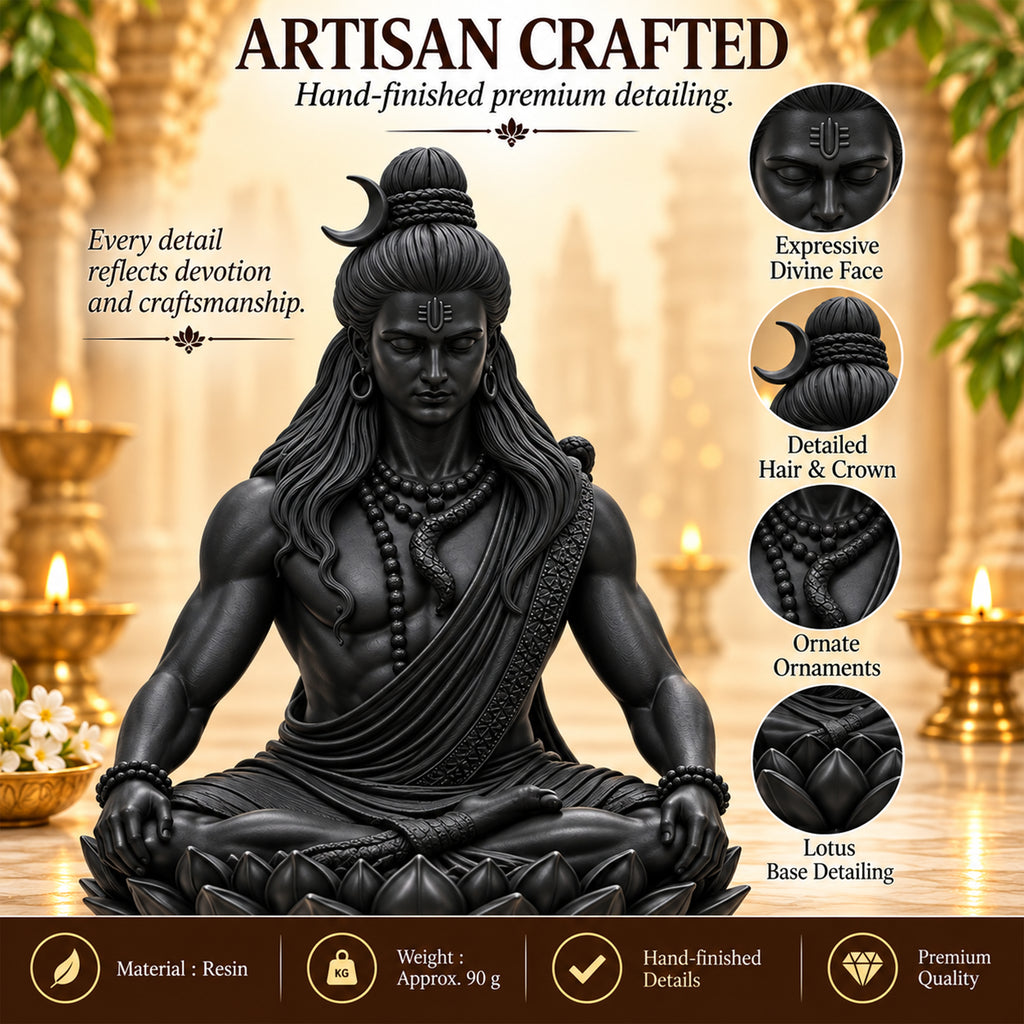 Meditating Mahadev Statue