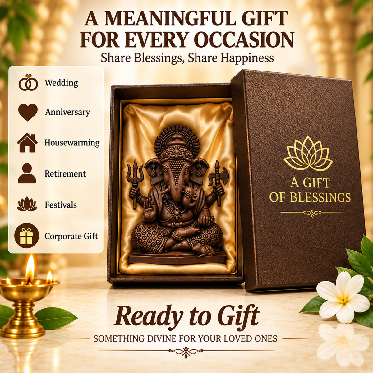Meditating Ganesh Idol