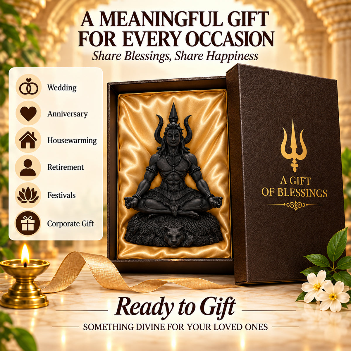 Meditating Shiva Idol